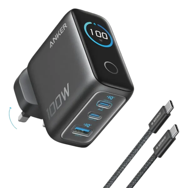 Anker 100W PD GaN Fast Charger with 3-Port (B121B)
