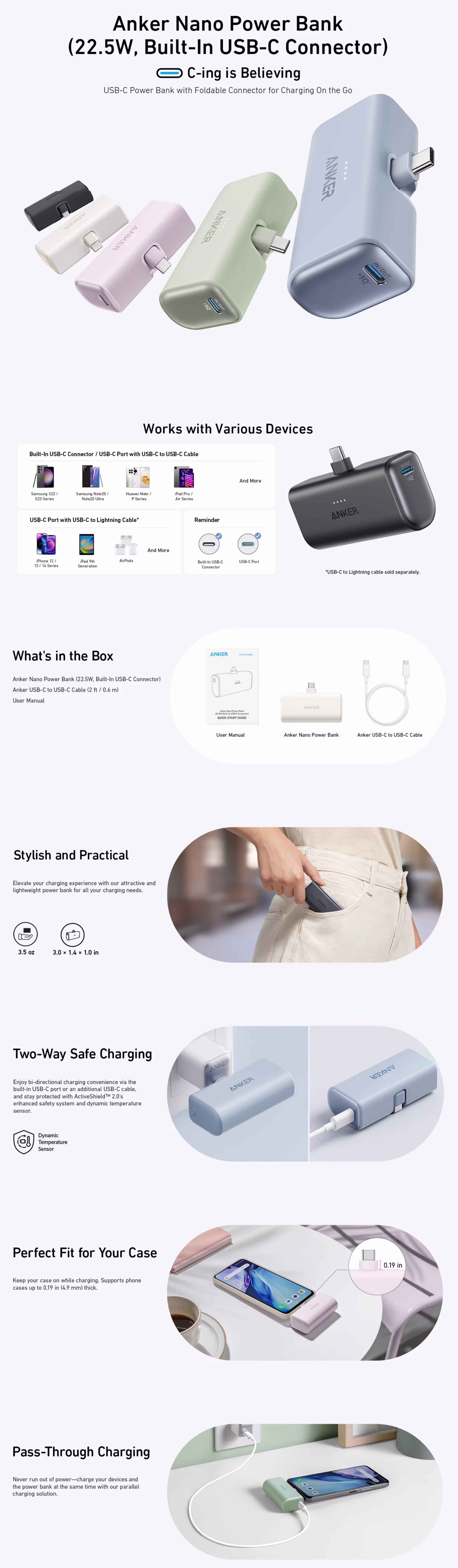 Anker Nano 5000mAh Power Bank Infographic TechPedia