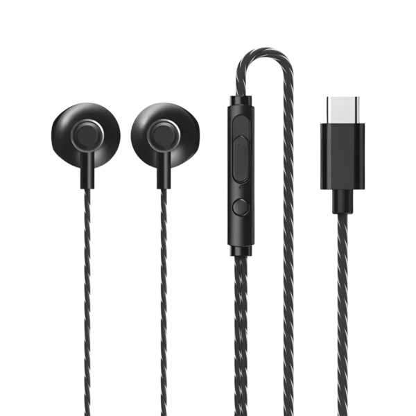 Remax RM-711A Type-C Wired Earphones in Black