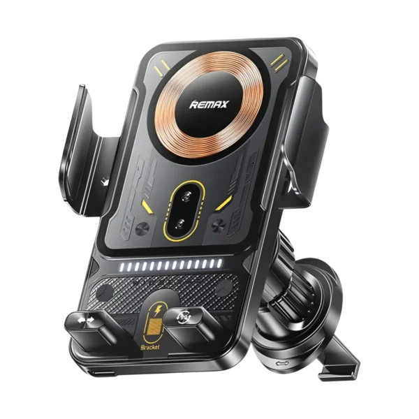 Remax RM-C27 Smart Auto Clamp Car Phone Holder with 90° Rotation & 15W Fast Wireless Charging