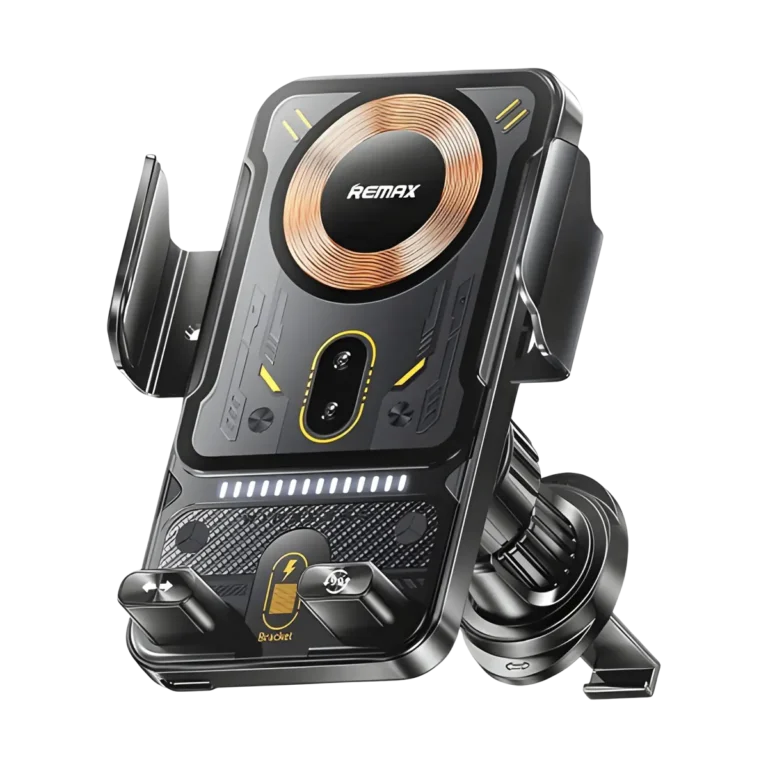 Remax RM-C27 Smart Auto Clamp Car Phone Holder with 90° Rotation & 15W Fast Wireless Charging