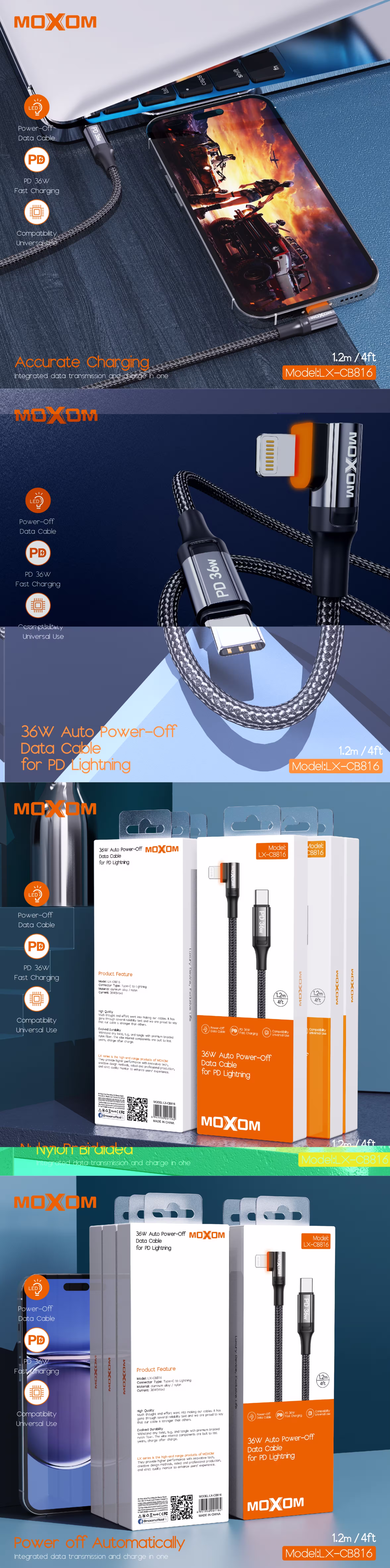 Moxom LX-CB816 Apple Lightning Cable