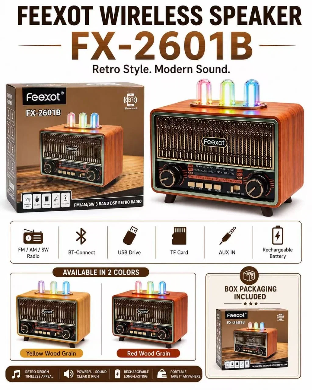Feexot FX-2601B Vintage Radio