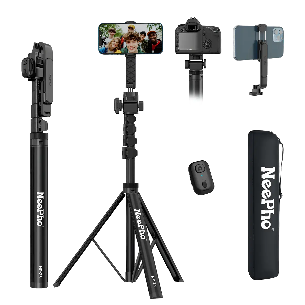 Neepho NP-Z3 Aluminum Alloy Selfie Stick + Foldable Tripod Neepho NP-Z3 Aluminum Alloy Selfie Stick + Foldable Tripod